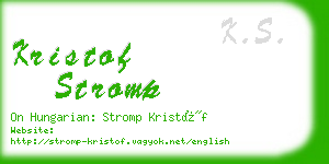 kristof stromp business card